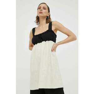Undress Code rochie culoarea bej, mini, evazati imagine
