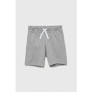 United Colors of Benetton pantaloni scurți din bumbac pentru copii culoarea gri, neted, talie reglabila imagine