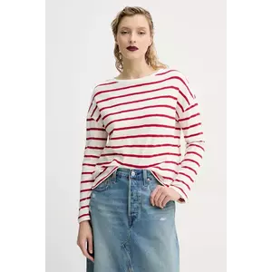Levi's longsleeve din bumbac culoarea bej imagine
