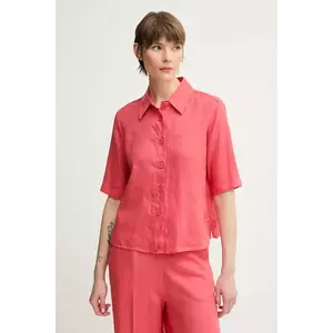United Colors of Benetton camasa de in culoarea maro, cu guler clasic, regular imagine