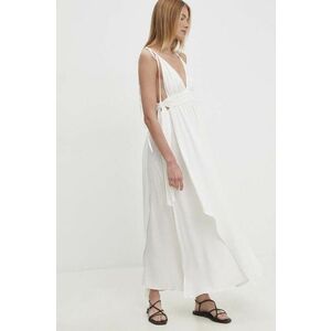 Answear Lab rochie culoarea alb, maxi, evazati imagine
