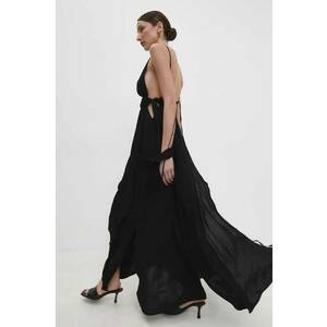 Answear Lab rochie culoarea negru, maxi, evazati imagine