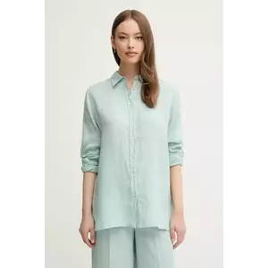 United Colors of Benetton camasa de in culoarea verde, cu guler clasic, regular imagine