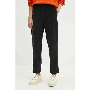 American Vintage pantaloni de catifea cord culoarea negru, drept, high waist, PADO137H24 imagine