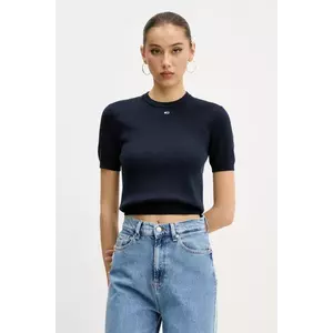 Tommy Jeans pulover de bumbac culoarea galben, light, DW0DW19336 imagine