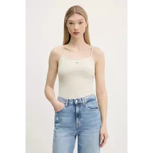 Tommy Jeans top femei, culoarea bej, DW0DW20675 imagine