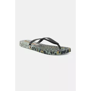 Ipanema slapi ANIMAL PRINT femei, culoarea verde, cu toc plat, 83617-AY355 imagine