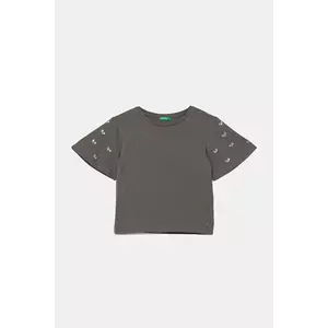 United Colors of Benetton tricou de bumbac pentru copii culoarea gri, 3MI5C10O1 imagine