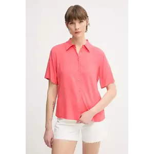 United Colors of Benetton cămașă femei, culoarea roz, cu guler clasic, regular, 5WPWDQ0B1 imagine