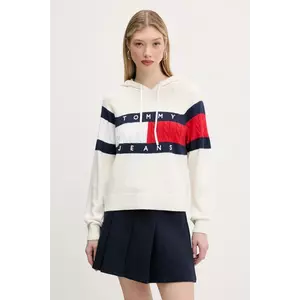 Tommy Jeans pulover femei, culoarea bej, DW0DW20250 imagine