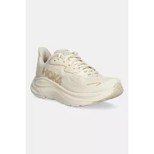 Hoka sneakers Clifton 10 femei, culoarea bej, 1162031 imagine