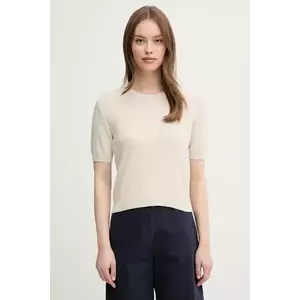 United Colors of Benetton pulover de bumbac culoarea bej, light, cu turtleneck, 1091D10D5 imagine