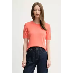 United Colors of Benetton pulover de bumbac culoarea portocaliu, light, cu turtleneck, 1091D10D5 imagine