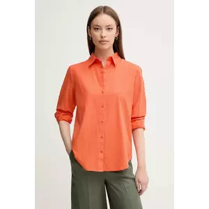 United Colors of Benetton cămașă din bumbac culoarea portocaliu, cu guler clasic, regular, 5HAXDQ0AX imagine