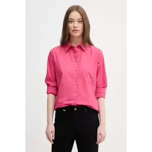 United Colors of Benetton cămașă din bumbac culoarea roz, cu guler clasic, regular, 5HAXDQ0AX imagine