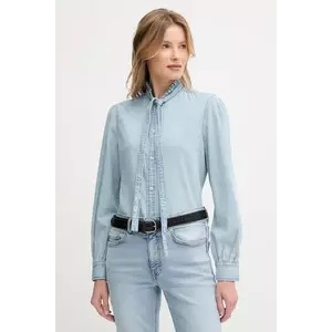 United Colors of Benetton cămașă din bumbac cu un decolteu legat, regular, 5RZKDQ0BE imagine