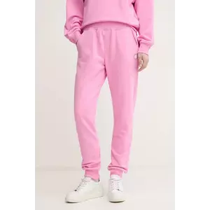 United Colors of Benetton pantaloni de trening culoarea roz, cu imprimeu, 31NB3F04E imagine