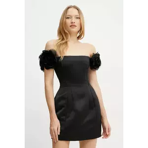 Elisabetta Franchi rochie culoarea negru, mini, drept, ABT5152E2 imagine