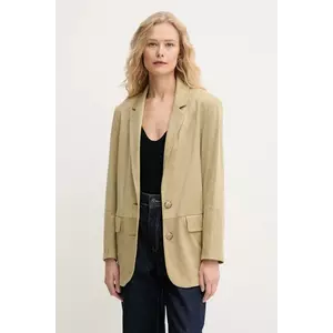 Sisley sacou culoarea verde, un singur rand de nasturi, uni, 27PNLW02V imagine