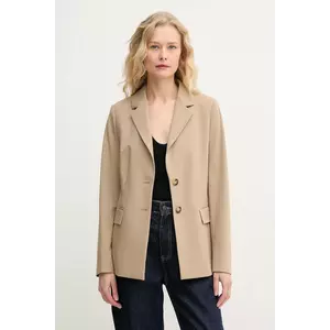 United Colors of Benetton sacou culoarea bej, un singur rand de nasturi, uni, 2R4CDW02W imagine