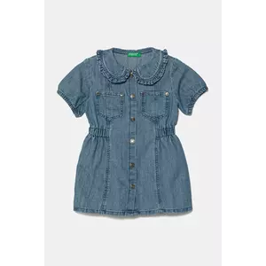 United Colors of Benetton rochie din denim pentru copii mini, evazati, 41DWGV029 imagine