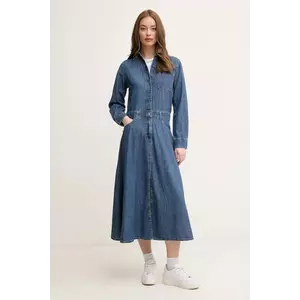 United Colors of Benetton rochie jeans midi, drept, 4RZKDV0B5 imagine