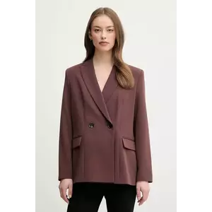 Sisley sacou culoarea maro, cu doua randuri de nasturi, uni, 2KVXLW02R imagine