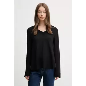 Sisley bluză culoarea negru, uni, 5IDTLQ08F imagine