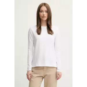 United Colors of Benetton longsleeve din bumbac culoarea alb, 3096D109E imagine