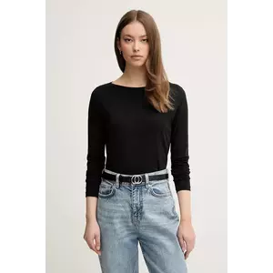 United Colors of Benetton longsleeve din bumbac culoarea negru, 3096D109E imagine