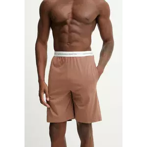 United Colors of Benetton pantaloni scurți de pijama din bumbac culoarea maro, uni, 30964900D imagine