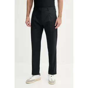 Sisley pantaloni culoarea bleumarin, drept, 4KKQSF04Z imagine