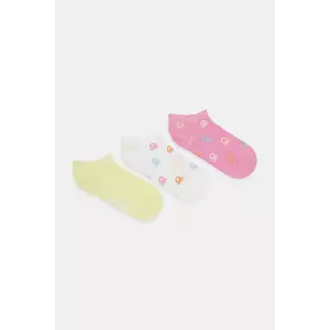 United Colors of Benetton șosete 3-pack culoarea galben, 6AO507044 imagine