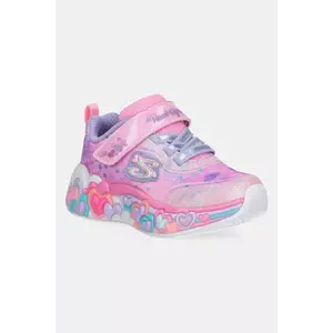 Skechers sneakers pentru copii ETERNAL HEART LIGHTS culoarea roz, 302696N imagine