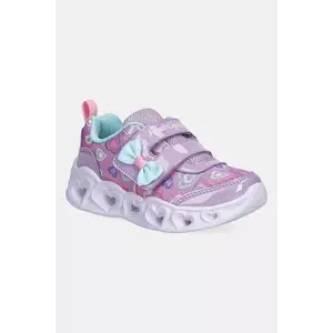Skechers sneakers pentru copii S LIGHTS HEART LIGHTS culoarea violet, 303258N imagine