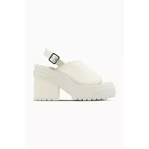 Converse sandale Chuck 70 De Luxe Heel Nu femei, culoarea alb, cu toc drept, A13796C imagine