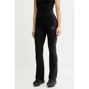 adidas pantaloni de trening W AOP Blur culoarea negru, cu imprimeu, JG6237 imagine