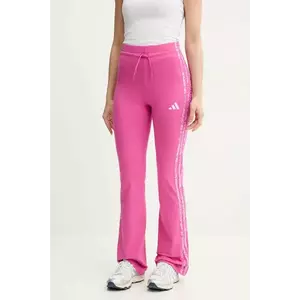 adidas pantaloni de trening W AOP Blur culoarea roz, cu imprimeu, JG6238 imagine