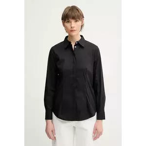 United Colors of Benetton cămașă culoarea negru, cu guler clasic, regular, 54KXDQ03B imagine