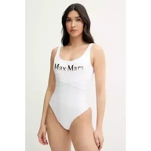 Max Mara Beachwear costum de baie dintr-o bucată culoarea alb, cupa usor rigidizata, 2516831119600 imagine
