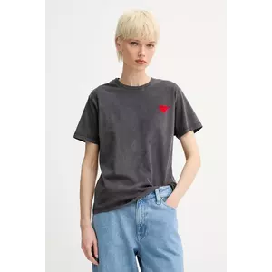 The Kooples tricou din bumbac femei, culoarea negru, FTSC30036K imagine