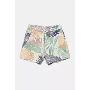 United Colors of Benetton pantaloni scurți din bumbac pentru copii culoarea portocaliu, cu imprimeu, talie reglabila, 35UJC903F imagine