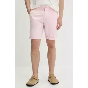 Tommy Jeans pantaloni scurti barbati, culoarea roz, DM0DM21950 imagine