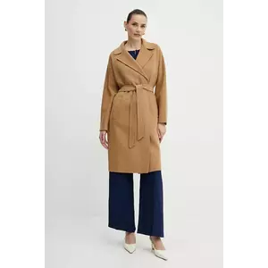 Weekend Max Mara palton de lana femei, culoarea maro, de tranzitie, 2515011011600 imagine