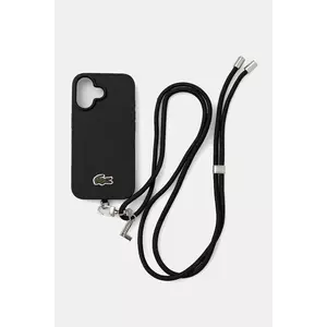 Lacoste carcasă de telefon iPhone 16 culoarea negru, LCHMBCP16SPVCK imagine