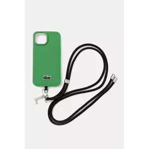 Lacoste carcasă de telefon iPhone 15 culoarea verde, LCHMBCP15SPVCN imagine