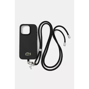 Lacoste carcasă de telefon iPhone 16 Pro culoarea negru, LCHMBCP16LPVCK imagine