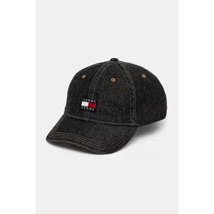 Tommy Jeans șapcă de baseball din denim bărbați, culoarea bleumarin, cu imprimeu, AM0AM13535 imagine