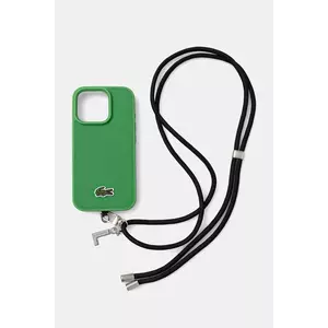 Lacoste carcasă de telefon iPhone 16 Pro culoarea verde, LCHMBCP16LPVCN imagine