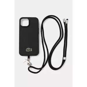 Lacoste carcasă de telefon iPhone 15 culoarea negru, LCHMBCP15SPVCK imagine